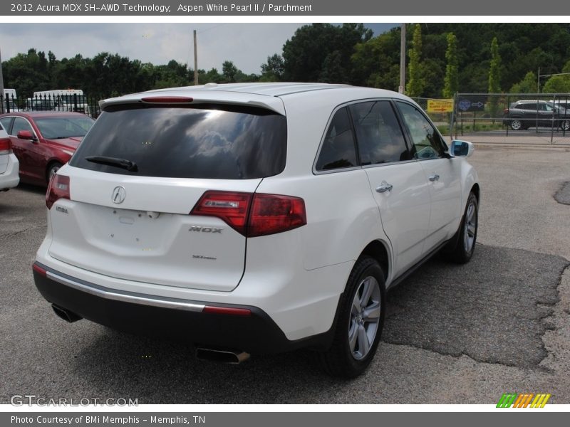 Aspen White Pearl II / Parchment 2012 Acura MDX SH-AWD Technology
