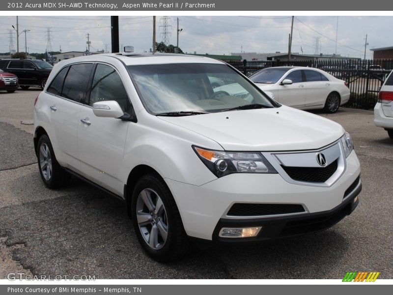 Aspen White Pearl II / Parchment 2012 Acura MDX SH-AWD Technology