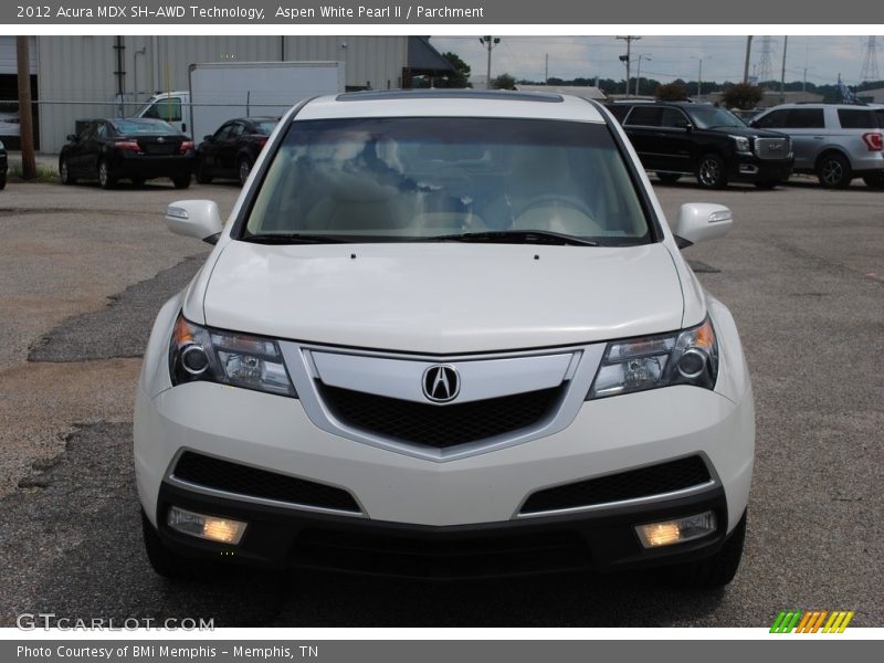 Aspen White Pearl II / Parchment 2012 Acura MDX SH-AWD Technology