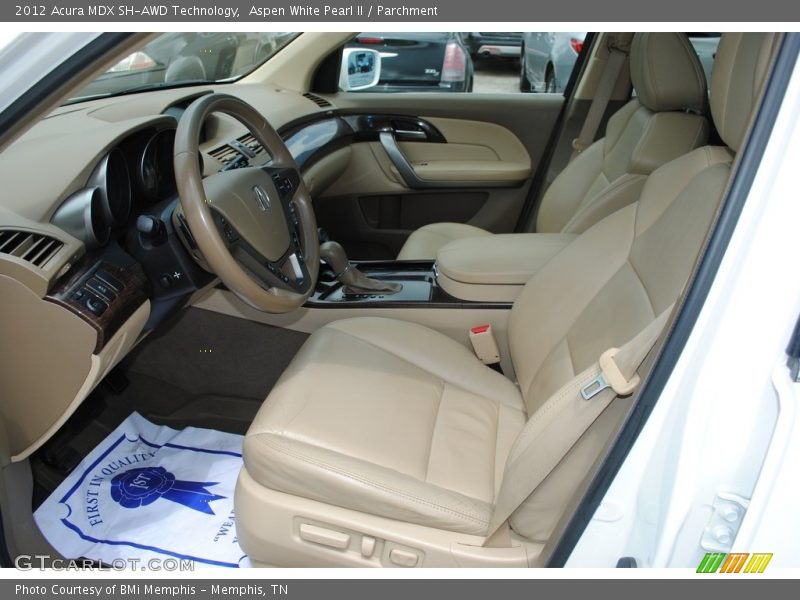 Aspen White Pearl II / Parchment 2012 Acura MDX SH-AWD Technology