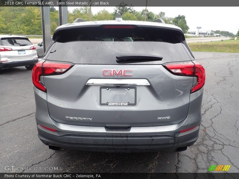 Satin Steel Metallic / ­Jet Black 2018 GMC Terrain SLE AWD