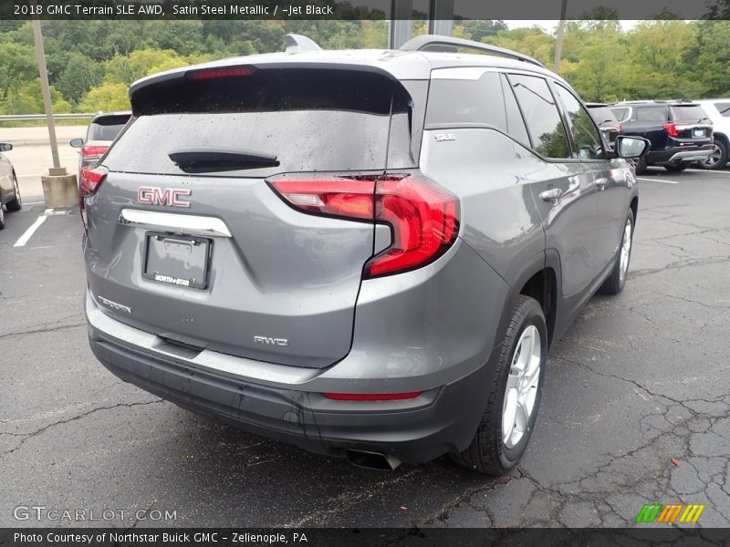 Satin Steel Metallic / ­Jet Black 2018 GMC Terrain SLE AWD