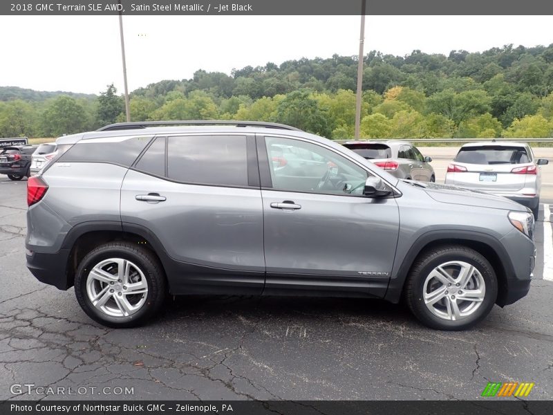 Satin Steel Metallic / ­Jet Black 2018 GMC Terrain SLE AWD
