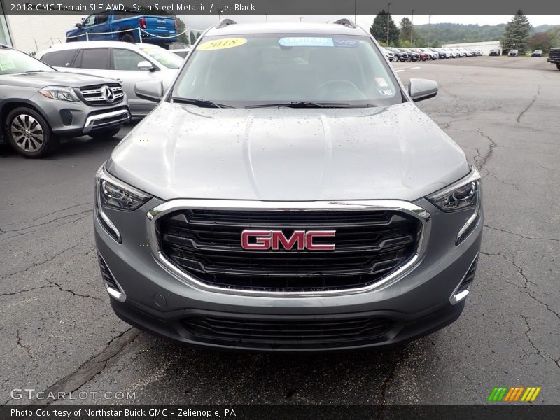 Satin Steel Metallic / ­Jet Black 2018 GMC Terrain SLE AWD