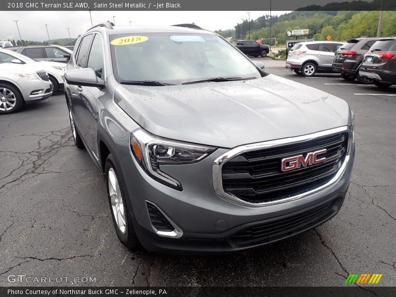 Satin Steel Metallic / ­Jet Black 2018 GMC Terrain SLE AWD