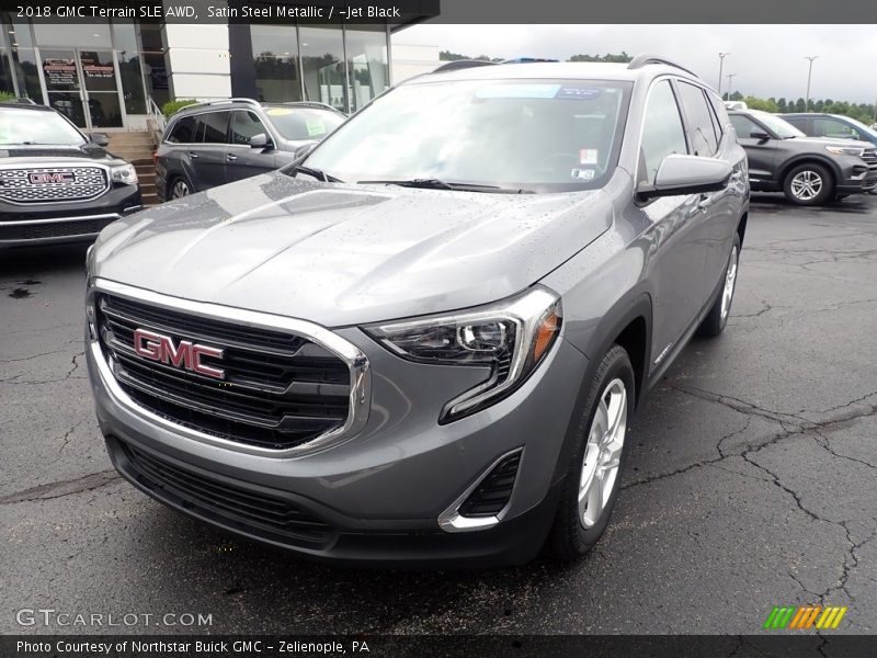 Satin Steel Metallic / ­Jet Black 2018 GMC Terrain SLE AWD