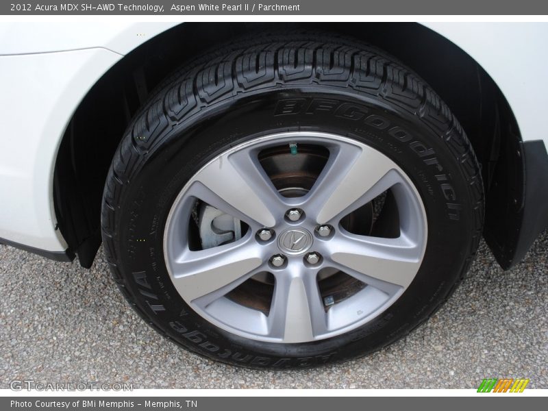 Aspen White Pearl II / Parchment 2012 Acura MDX SH-AWD Technology