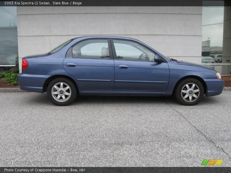 Slate Blue / Beige 2003 Kia Spectra LS Sedan