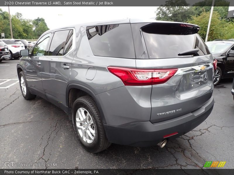 Satin Steel Metallic / Jet Black 2020 Chevrolet Traverse LS AWD