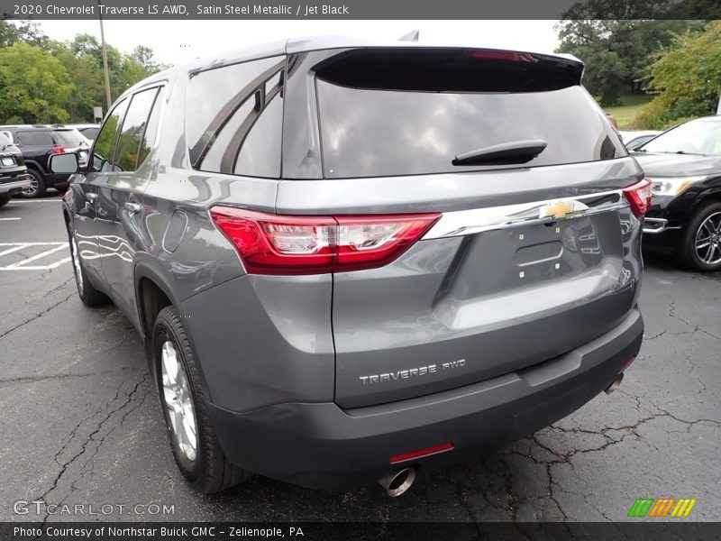 Satin Steel Metallic / Jet Black 2020 Chevrolet Traverse LS AWD