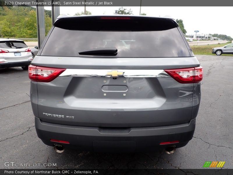 Satin Steel Metallic / Jet Black 2020 Chevrolet Traverse LS AWD