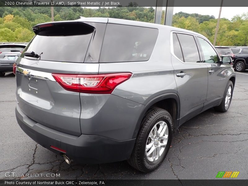 Satin Steel Metallic / Jet Black 2020 Chevrolet Traverse LS AWD