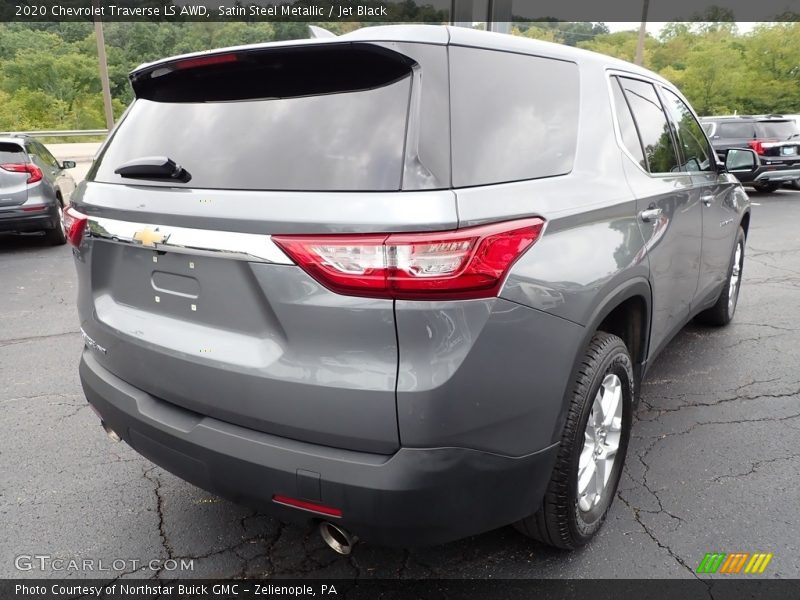 Satin Steel Metallic / Jet Black 2020 Chevrolet Traverse LS AWD