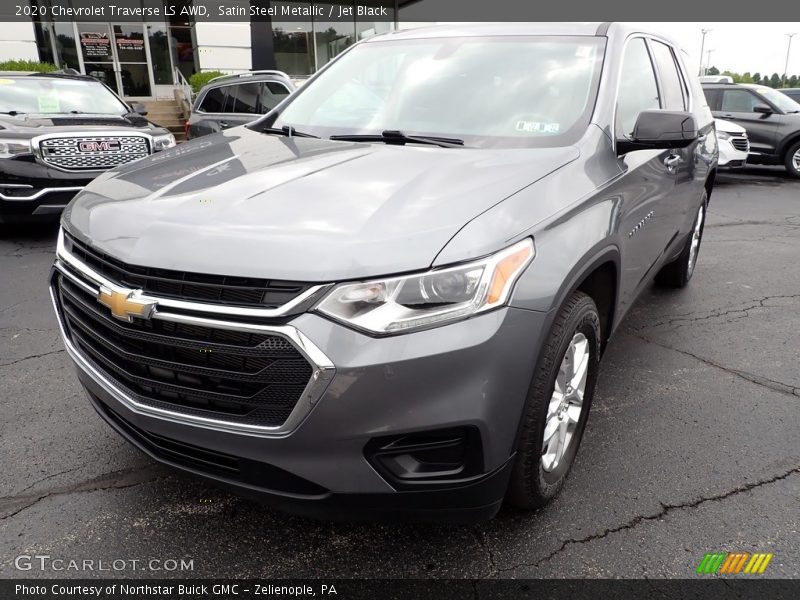 Satin Steel Metallic / Jet Black 2020 Chevrolet Traverse LS AWD