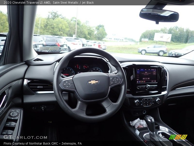 Satin Steel Metallic / Jet Black 2020 Chevrolet Traverse LS AWD