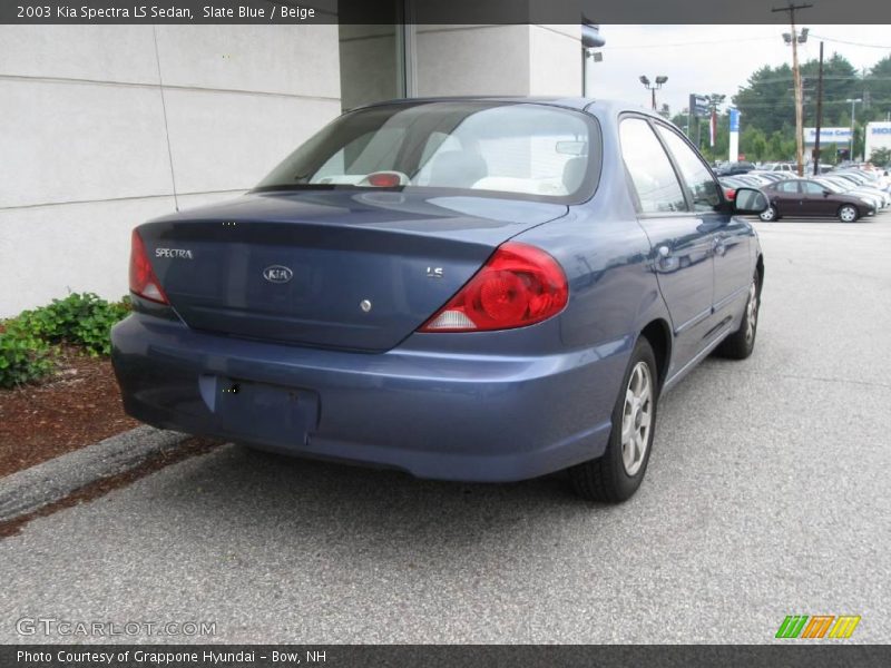 Slate Blue / Beige 2003 Kia Spectra LS Sedan