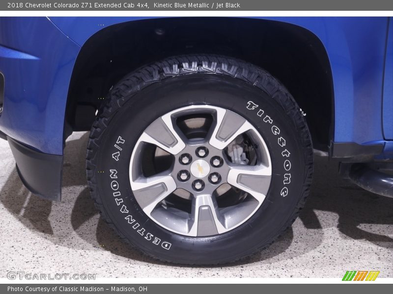 Kinetic Blue Metallic / Jet Black 2018 Chevrolet Colorado Z71 Extended Cab 4x4