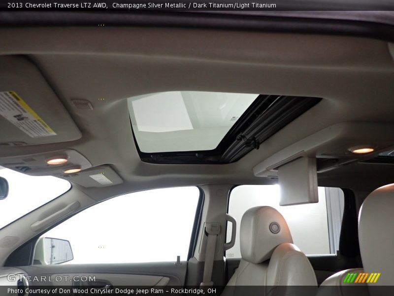 Champagne Silver Metallic / Dark Titanium/Light Titanium 2013 Chevrolet Traverse LTZ AWD