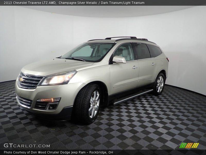 Champagne Silver Metallic / Dark Titanium/Light Titanium 2013 Chevrolet Traverse LTZ AWD