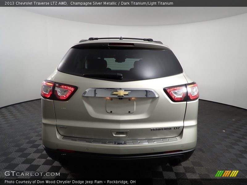 Champagne Silver Metallic / Dark Titanium/Light Titanium 2013 Chevrolet Traverse LTZ AWD