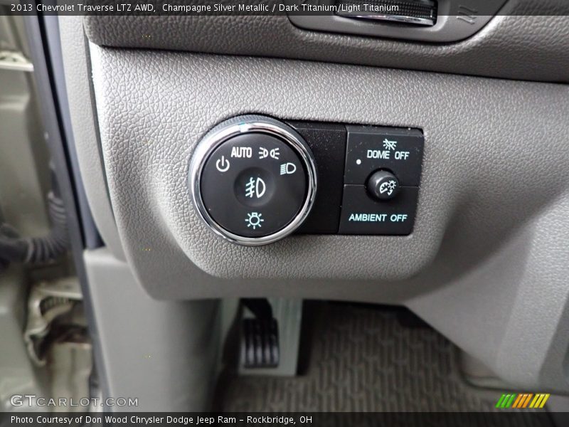 Champagne Silver Metallic / Dark Titanium/Light Titanium 2013 Chevrolet Traverse LTZ AWD