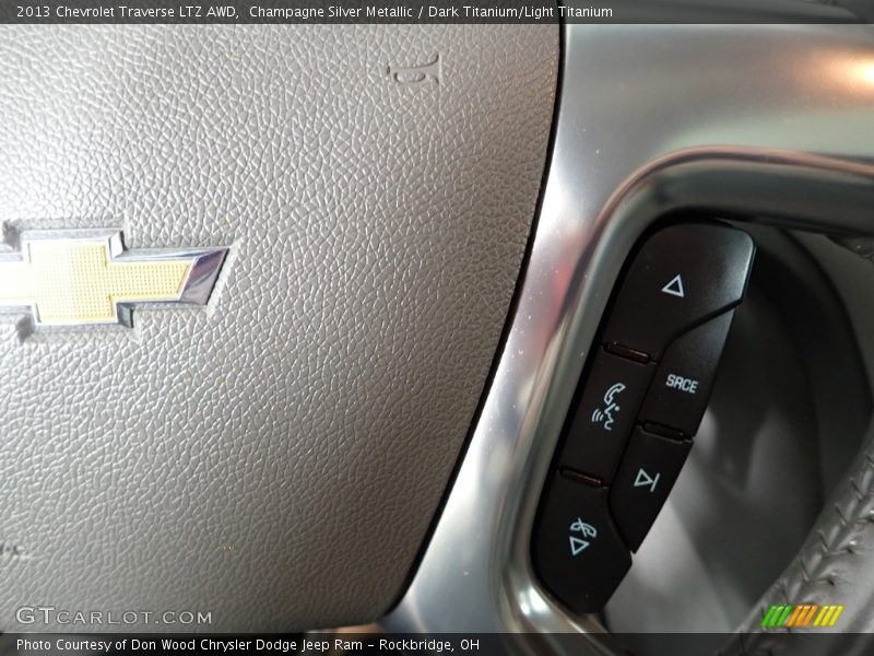 Champagne Silver Metallic / Dark Titanium/Light Titanium 2013 Chevrolet Traverse LTZ AWD