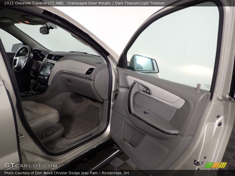Champagne Silver Metallic / Dark Titanium/Light Titanium 2013 Chevrolet Traverse LTZ AWD