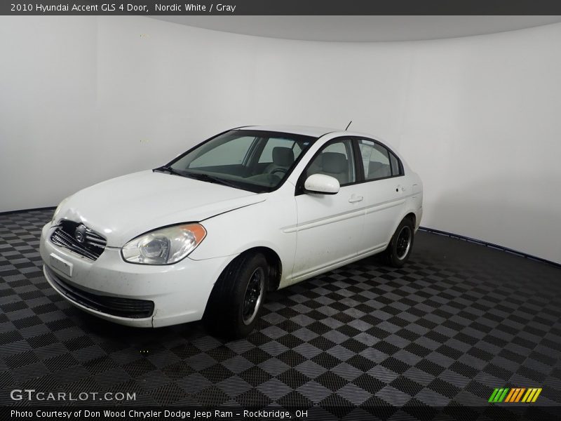 Nordic White / Gray 2010 Hyundai Accent GLS 4 Door