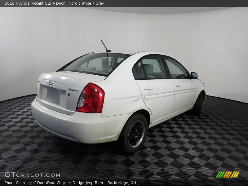 Nordic White / Gray 2010 Hyundai Accent GLS 4 Door