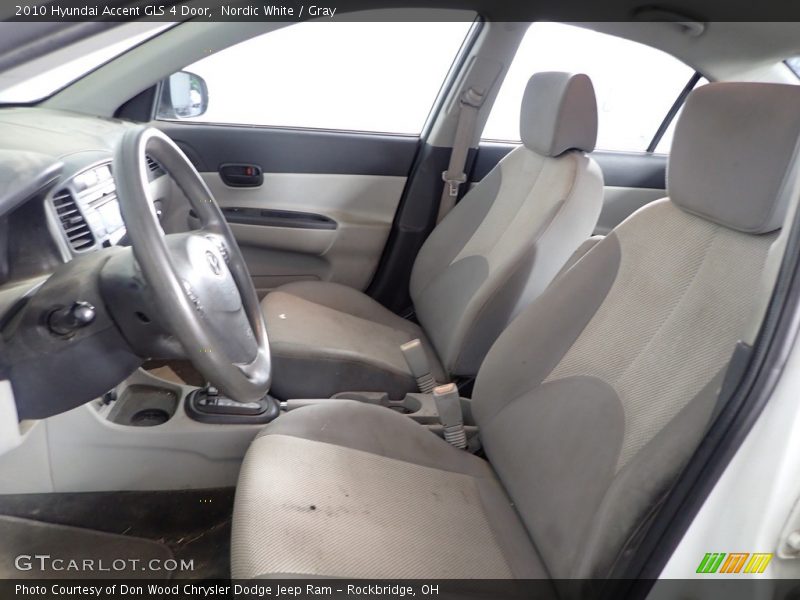 Nordic White / Gray 2010 Hyundai Accent GLS 4 Door