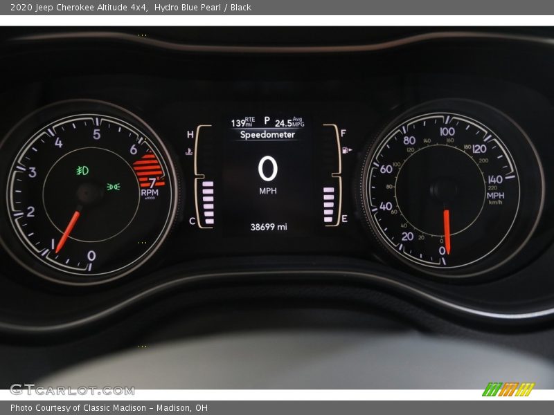 Hydro Blue Pearl / Black 2020 Jeep Cherokee Altitude 4x4