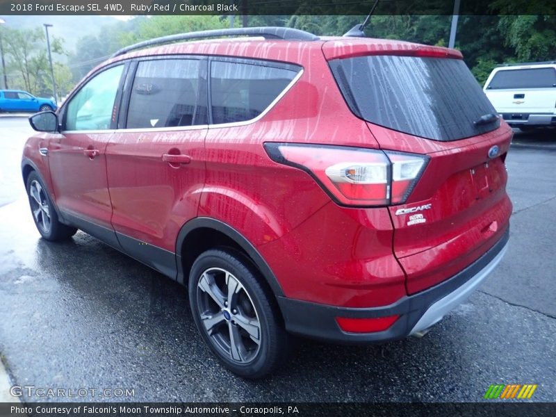 Ruby Red / Charcoal Black 2018 Ford Escape SEL 4WD