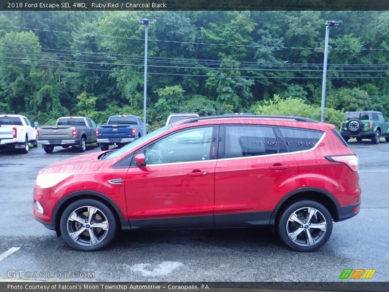 Ruby Red / Charcoal Black 2018 Ford Escape SEL 4WD