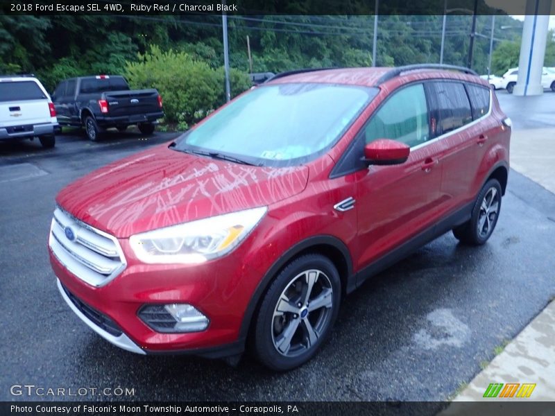 Ruby Red / Charcoal Black 2018 Ford Escape SEL 4WD