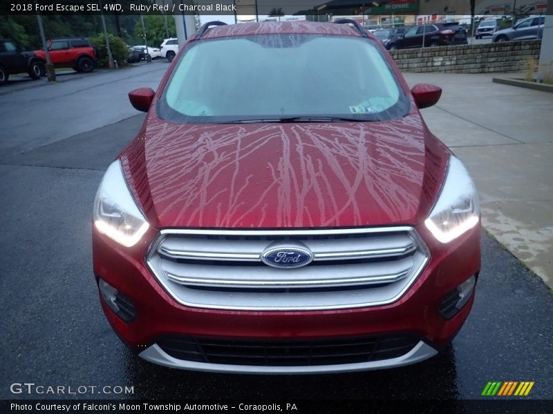 Ruby Red / Charcoal Black 2018 Ford Escape SEL 4WD