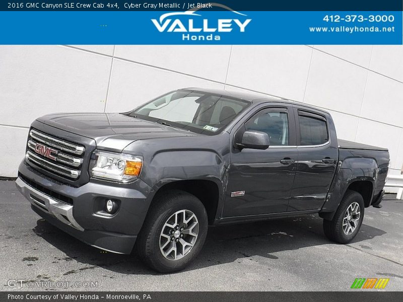 Cyber Gray Metallic / Jet Black 2016 GMC Canyon SLE Crew Cab 4x4