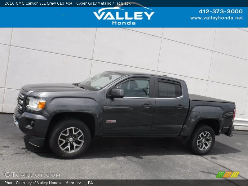 Cyber Gray Metallic / Jet Black 2016 GMC Canyon SLE Crew Cab 4x4