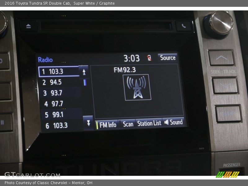 Audio System of 2016 Tundra SR Double Cab