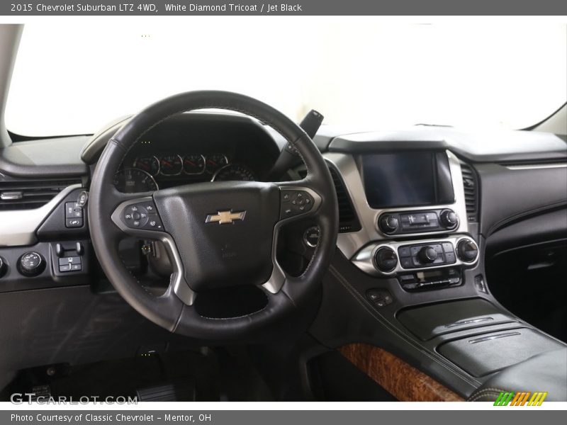 White Diamond Tricoat / Jet Black 2015 Chevrolet Suburban LTZ 4WD