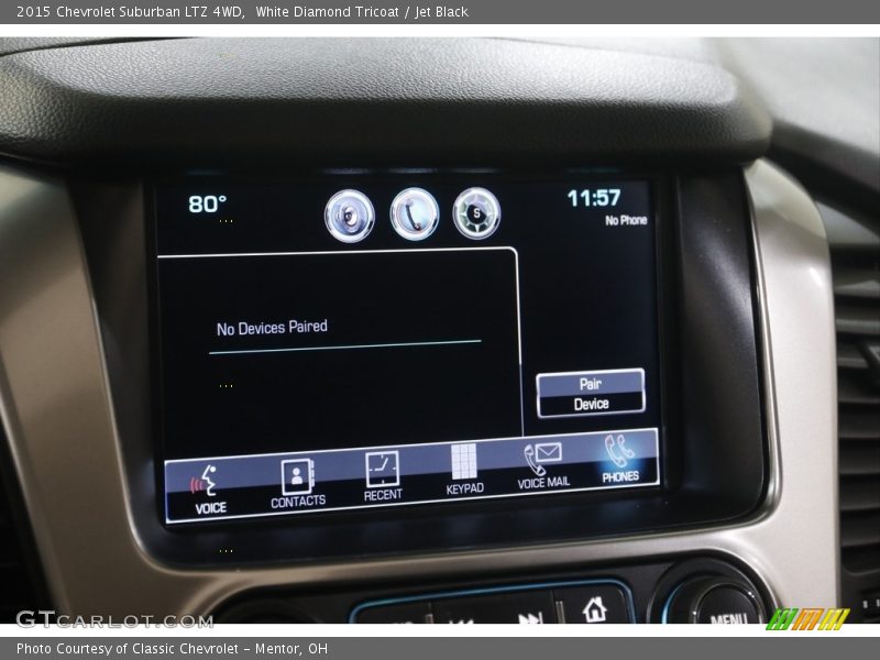 White Diamond Tricoat / Jet Black 2015 Chevrolet Suburban LTZ 4WD