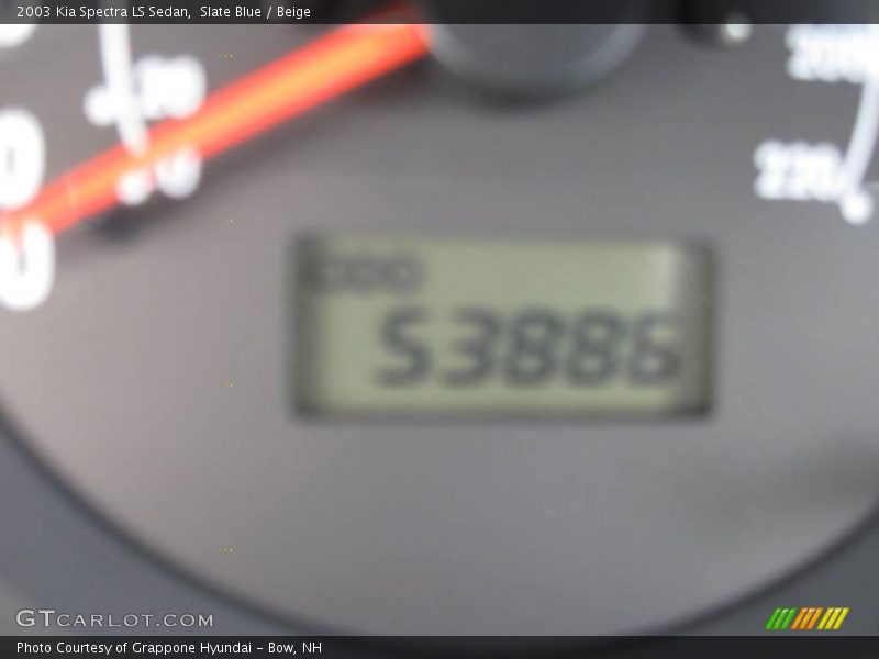 Slate Blue / Beige 2003 Kia Spectra LS Sedan