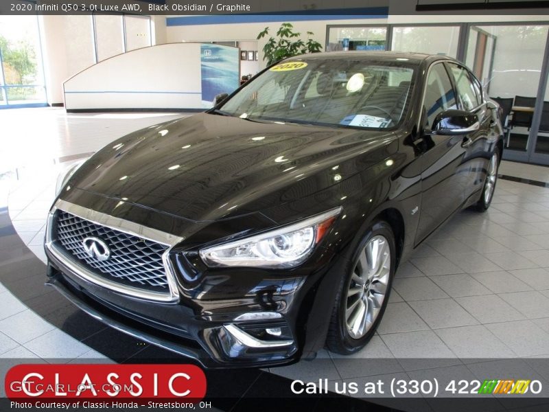 Black Obsidian / Graphite 2020 Infiniti Q50 3.0t Luxe AWD