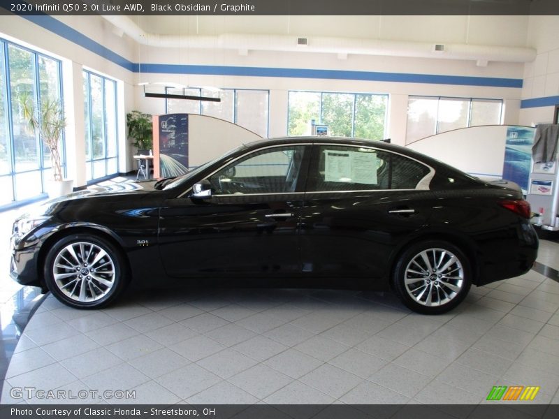 Black Obsidian / Graphite 2020 Infiniti Q50 3.0t Luxe AWD