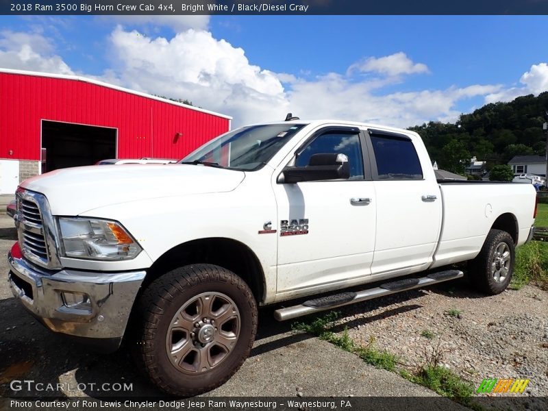 Bright White / Black/Diesel Gray 2018 Ram 3500 Big Horn Crew Cab 4x4