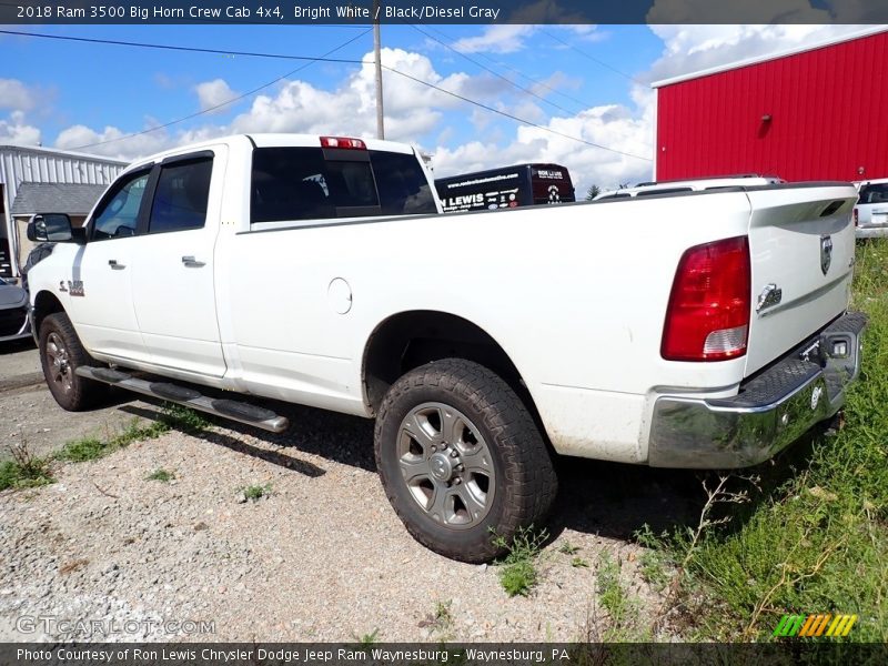 Bright White / Black/Diesel Gray 2018 Ram 3500 Big Horn Crew Cab 4x4