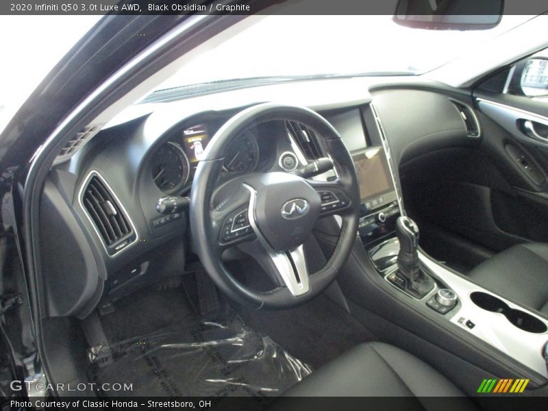 Black Obsidian / Graphite 2020 Infiniti Q50 3.0t Luxe AWD