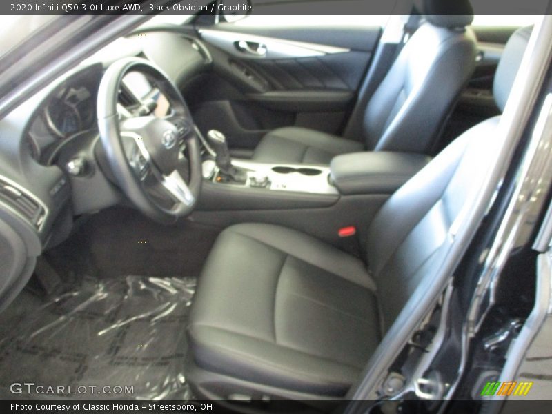 Black Obsidian / Graphite 2020 Infiniti Q50 3.0t Luxe AWD
