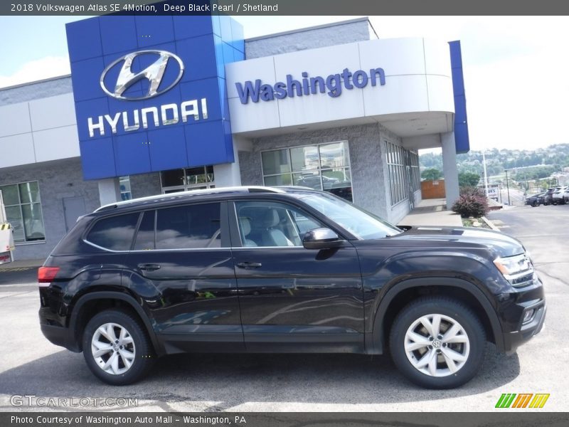 Deep Black Pearl / Shetland 2018 Volkswagen Atlas SE 4Motion