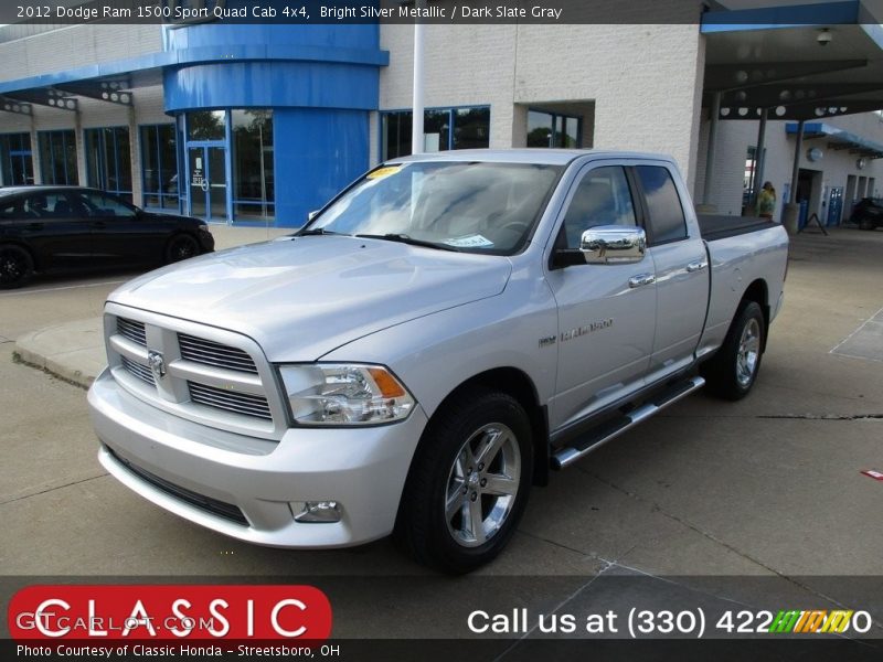 Bright Silver Metallic / Dark Slate Gray 2012 Dodge Ram 1500 Sport Quad Cab 4x4