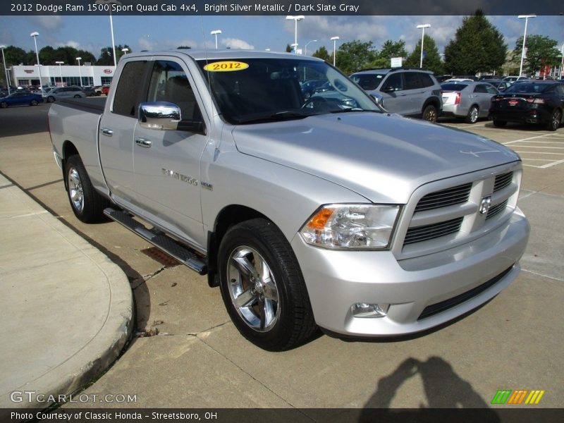 Bright Silver Metallic / Dark Slate Gray 2012 Dodge Ram 1500 Sport Quad Cab 4x4
